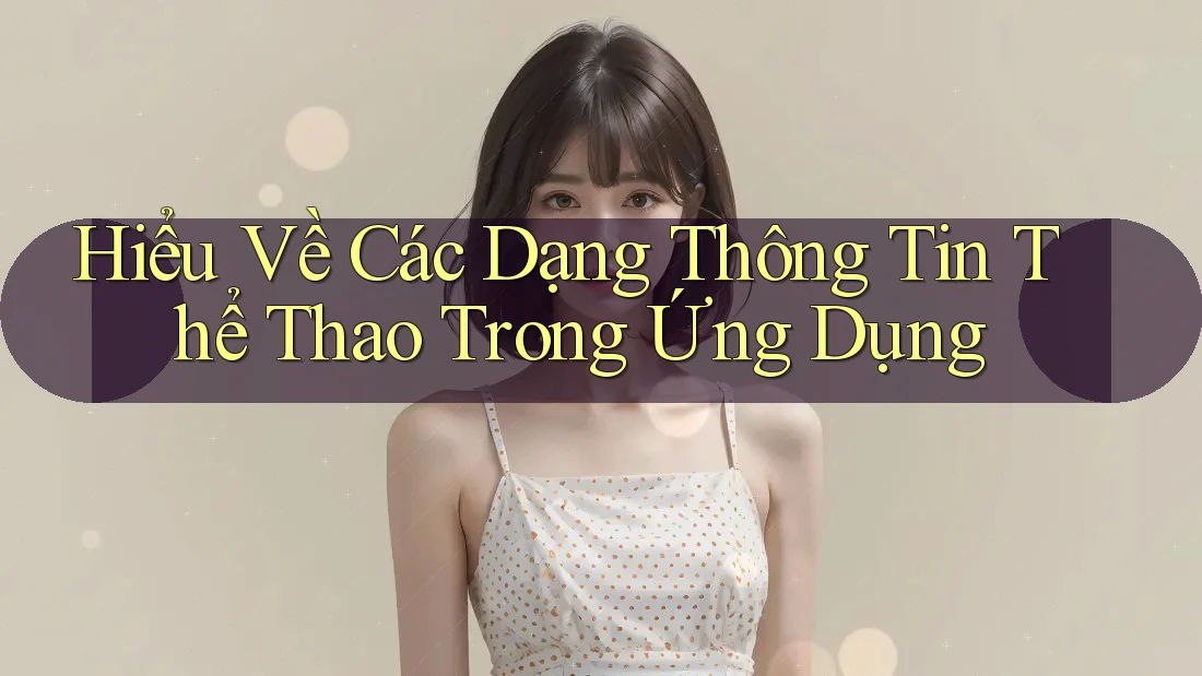 Hiểu Về Các Dạng Thông Tin Thể Thao Trong Ứng Dụng