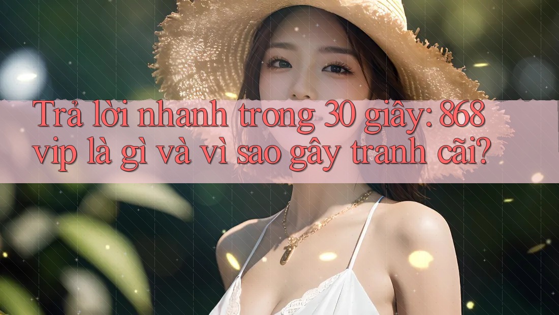 Trả lời nhanh trong 30 giây: 868vip là gì và vì sao gây tranh cãi? Trả lời nhanh trong 30 giây: 868vip là gì và vì sao gây tranh cãi?